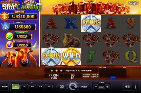 Οθόνη3. Longhorn Jackpots Κουλοχέρης