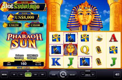 Οθόνη3. Pharaoh Sun Κουλοχέρης