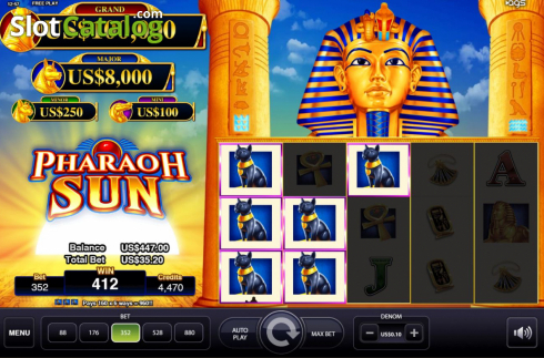 Οθόνη5. Pharaoh Sun Κουλοχέρης