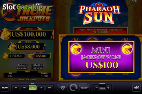 Οθόνη7. Pharaoh Sun Κουλοχέρης