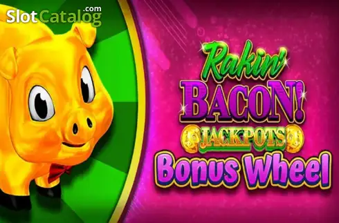 Rakin' Bacon Jackpots Bonus Wheel Λογότυπο Rakin' Bacon Jackpots Bonus Wheel Λογότυπο