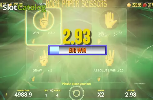 Οθόνη4. Rock Paper Scissors (AGT Software) Κουλοχέρης