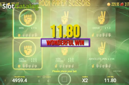 Οθόνη5. Rock Paper Scissors (AGT Software) Κουλοχέρης