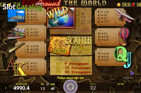 Οθόνη6. Around The World (AGT Software) Κουλοχέρης