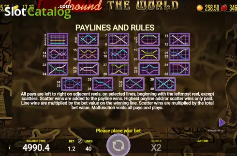 Οθόνη9. Around The World (AGT Software) Κουλοχέρης
