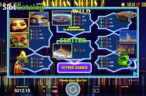 Οθόνη6. Arabian Nights 2 Κουλοχέρης