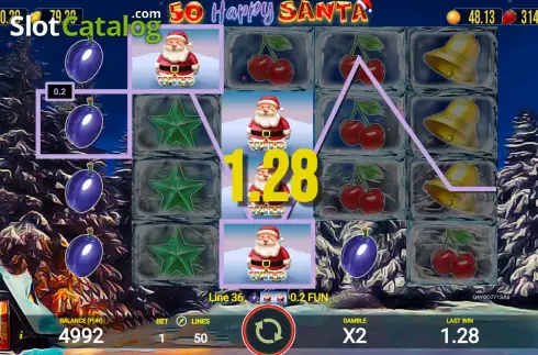 Οθόνη3. Happy Santa 50 Κουλοχέρης