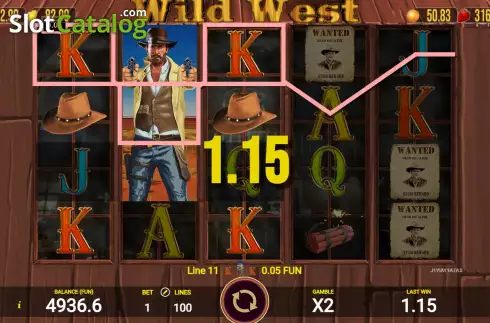 Οθόνη3. Wild West (AGT Software) Κουλοχέρης