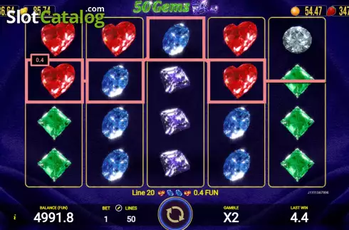 Οθόνη4. Gems 50 Κουλοχέρης