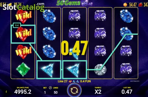 Οθόνη3. Gems 50 Κουλοχέρης
