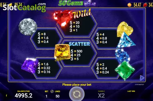 Οθόνη6. Gems 50 Κουλοχέρης