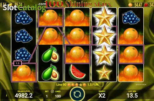 Οθόνη4. 100 Shining Stars Κουλοχέρης
