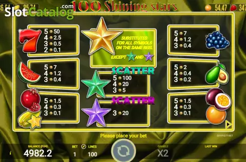 Οθόνη6. 100 Shining Stars Κουλοχέρης