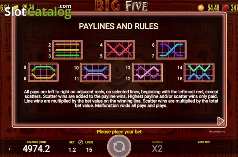 Οθόνη9. Big Five (AGT Software) Κουλοχέρης