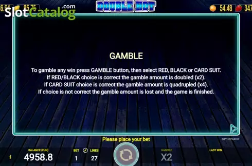 Οθόνη7. Double Hot (AGT Software) Κουλοχέρης