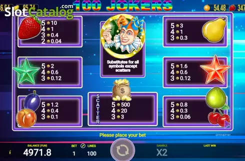 Οθόνη6. 100 Jokers Κουλοχέρης