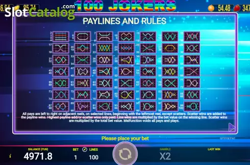 Οθόνη9. 100 Jokers Κουλοχέρης