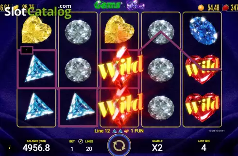 Οθόνη3. Gems 20 Κουλοχέρης