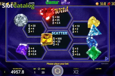 Οθόνη6. Gems 20 Κουλοχέρης