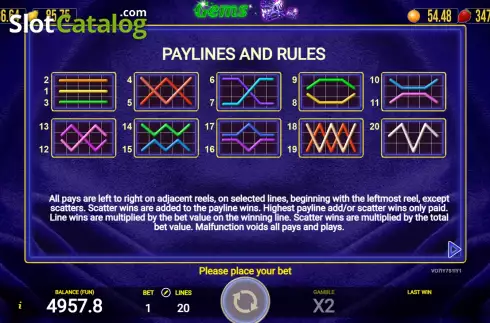 Οθόνη9. Gems 20 Κουλοχέρης