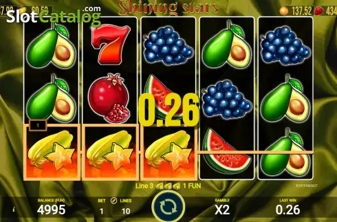 Οθόνη3. Shining Stars (AGT Software) Κουλοχέρης
