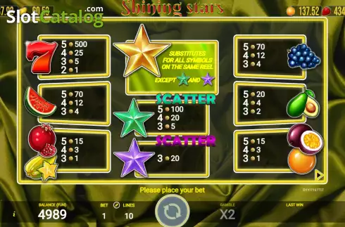 Οθόνη6. Shining Stars (AGT Software) Κουλοχέρης