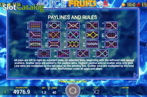 Οθόνη9. 40 Ice Fruits 6 Reels Κουλοχέρης 