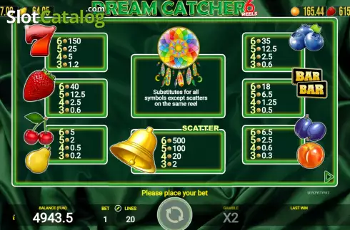 Οθόνη6. Dream Catcher 6 Reels Κουλοχέρης
