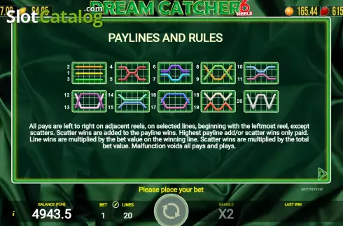 Οθόνη9. Dream Catcher 6 Reels Κουλοχέρης