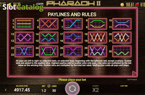 Οθόνη9. Pharaoh II (AGT Software) Κουλοχέρης