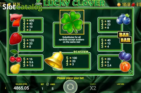 Οθόνη6. 5 Lucky Clover Κουλοχέρης 