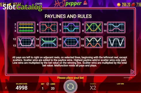 Οθόνη9. Hot Pepper 6 Reels Κουλοχέρης