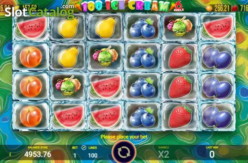 Οθόνη2. 100 Ice Cream 6 Reels Κουλοχέρης