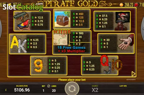 Οθόνη6. Pirate Gold (AGT Software) Κουλοχέρης