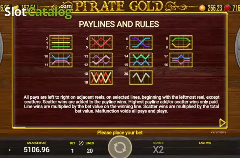 Οθόνη9. Pirate Gold (AGT Software) Κουλοχέρης