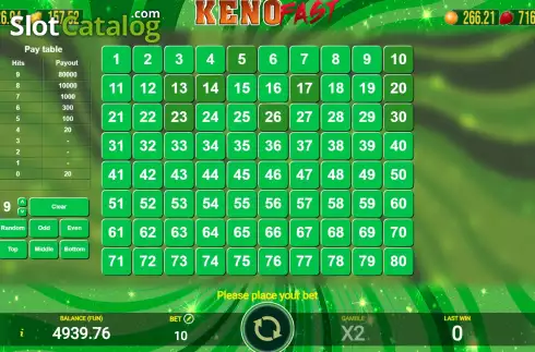 Οθόνη3. Keno Fast Κουλοχέρης