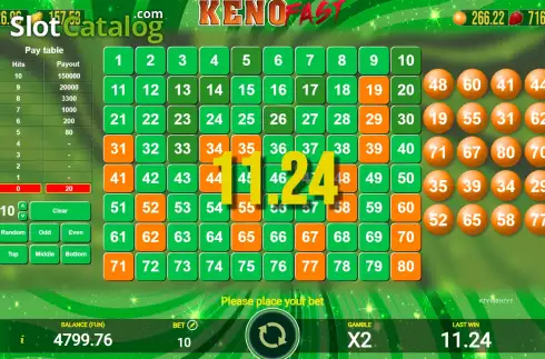 Οθόνη5. Keno Fast Κουλοχέρης