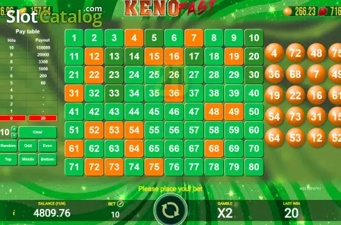 Οθόνη6. Keno Fast Κουλοχέρης