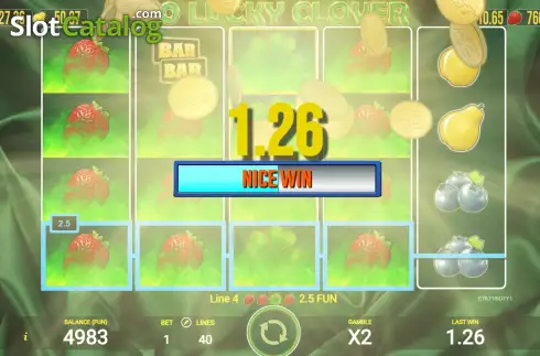 Οθόνη3. 40 Lucky Clover Κουλοχέρης 