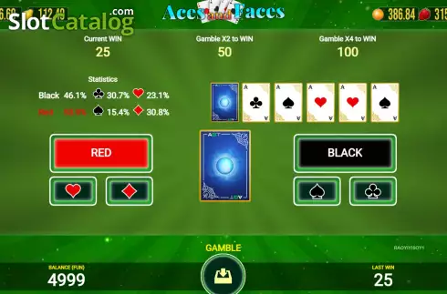 Οθόνη5. Aces And Faces (AGT Software) Κουλοχέρης