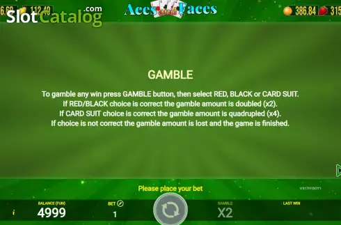 Οθόνη7. Aces And Faces (AGT Software) Κουλοχέρης