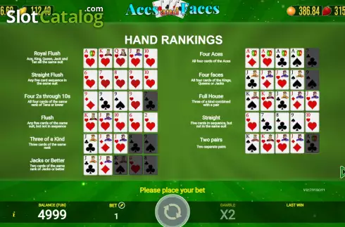 Οθόνη8. Aces And Faces (AGT Software) Κουλοχέρης