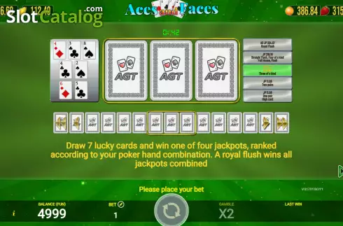 Οθόνη9. Aces And Faces (AGT Software) Κουλοχέρης