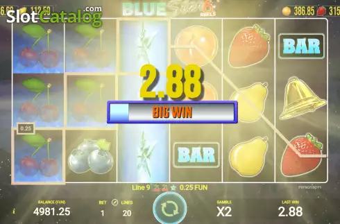 Οθόνη4. Blue Star 6 Reels Κουλοχέρης