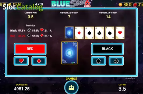 Οθόνη5. Blue Star 6 Reels Κουλοχέρης