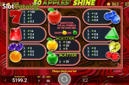 Οθόνη6. Apples' Shine 50 Κουλοχέρης 