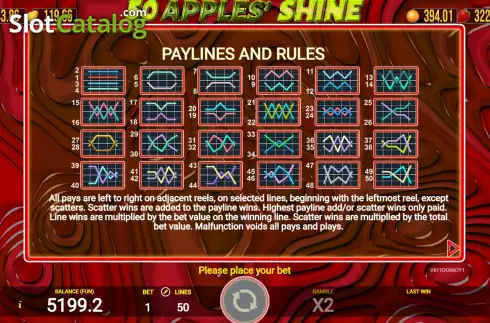 Οθόνη9. Apples' Shine 50 Κουλοχέρης 