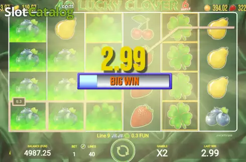 Οθόνη4. 40 Lucky Clover 6 Reels Κουλοχέρης