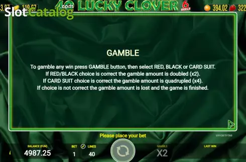 Οθόνη7. 40 Lucky Clover 6 Reels Κουλοχέρης