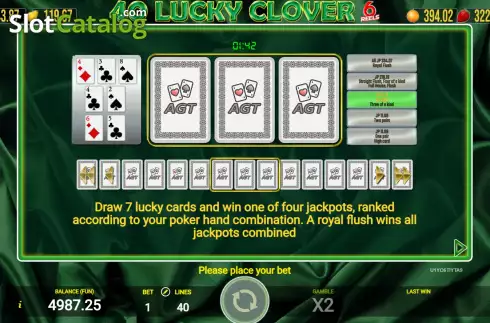 Οθόνη8. 40 Lucky Clover 6 Reels Κουλοχέρης